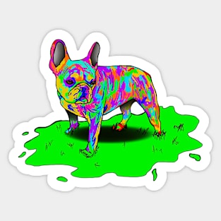 Colorful Frenchie Sticker